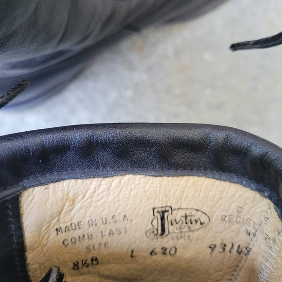 Justin Vtg Roper kiltie  vintage  boots - Picture 10 of 15